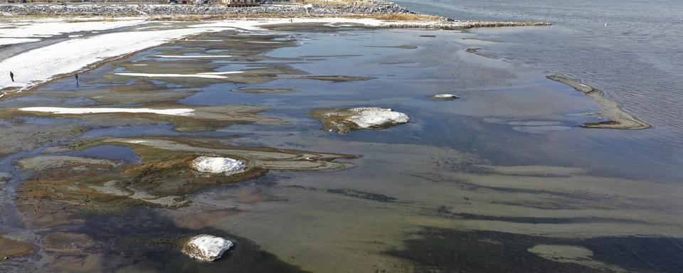 Le grand lac salé dans l'Utah (USA). [Utah Geological Survey via AP/ Keystone]