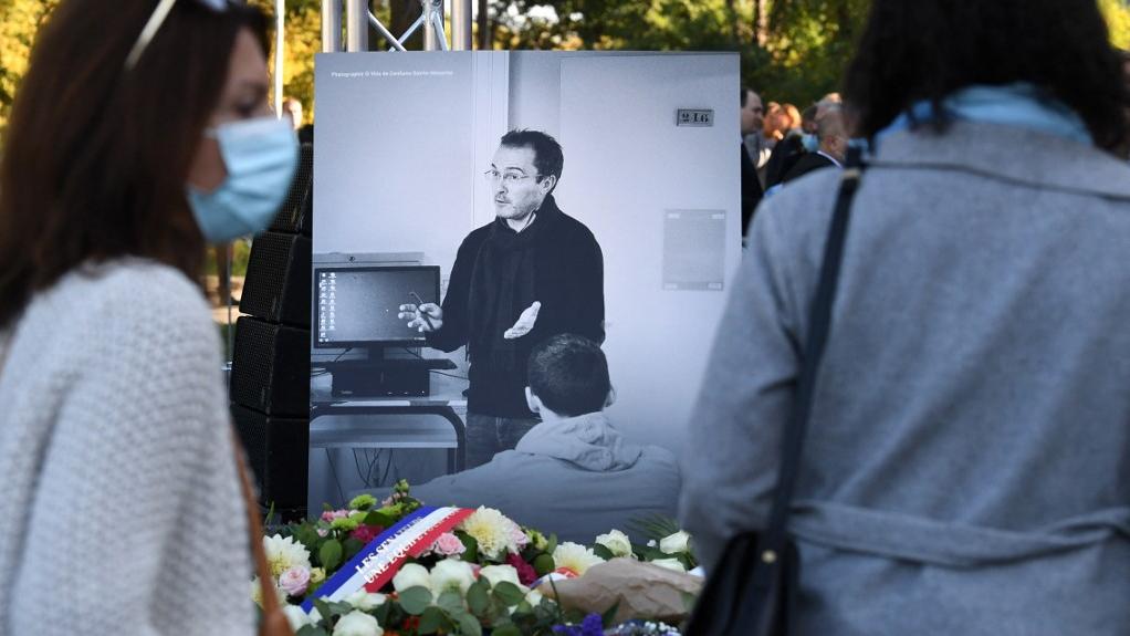 La France rend hommage à l'enseignant assassiné il y a un an. [AFP - Alain Jocard]