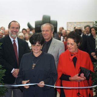 L'ancienne conseillère fédérale Ruth Dreifuss lors de l'inauguration de la fondation Beyeler. [Keystone - Michael Kupferschmidt]
