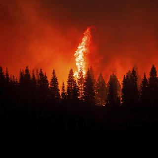 Les incendies font rage en Californie. [Keystone/AP - Noah Berger]