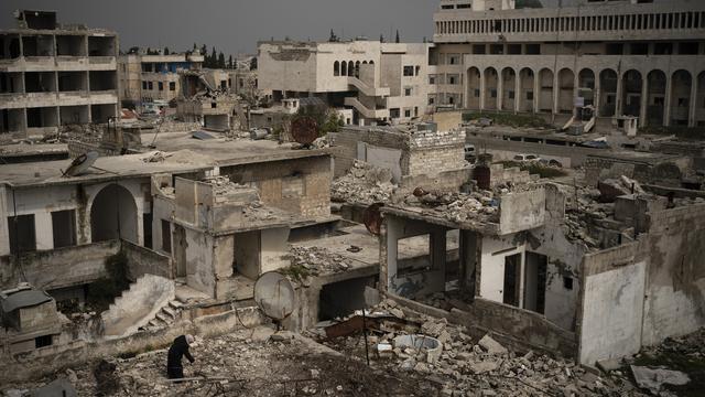 La Ville d'Idlib en mars 2020. [AP Photo/Keystone - Felipe Dana]