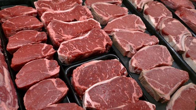 De la viande sur un étalage. [Keystone - AP Photo/J. Scott Applewhite, File]