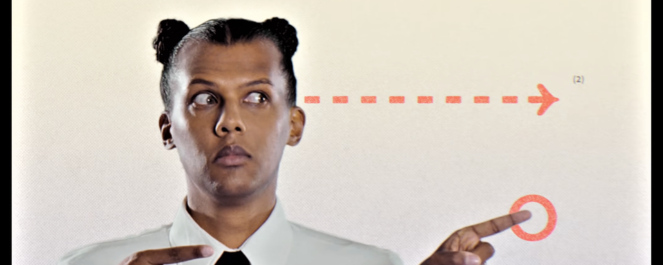 Extrait du nouveau clip de Stromae, "Santé". [© Mosaert Label 2021]