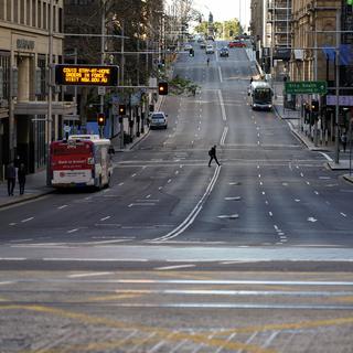 Les rues de Sydney durant le dernier confinement. Australie, le 5 juillet 2021. [Reuters - Loren Elliott]