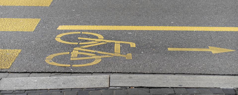 Une piste cyclable à Zurich. [Keystone - Gaetan Bally]