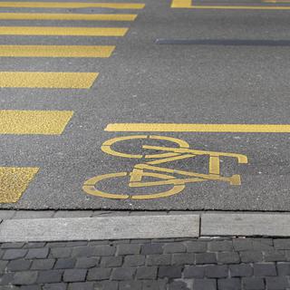 Une piste cyclable à Zurich. [Keystone - Gaetan Bally]