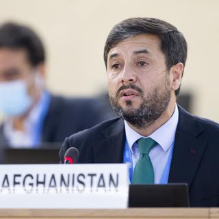 L’ambassadeur d'Afghanistan en Suisse Nasir Ahmad Andisha, également à la tête de la mission permanente d’Afghanistan à l’ONU. [Keystone - Salvatore Di Nolfi]