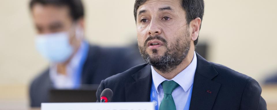 L’ambassadeur d'Afghanistan en Suisse Nasir Ahmad Andisha, également à la tête de la mission permanente d’Afghanistan à l’ONU. [Keystone - Salvatore Di Nolfi]