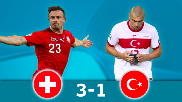 Suisse - Turquie (3-1): la Suisse s'impose mais termine 3e du groupe A