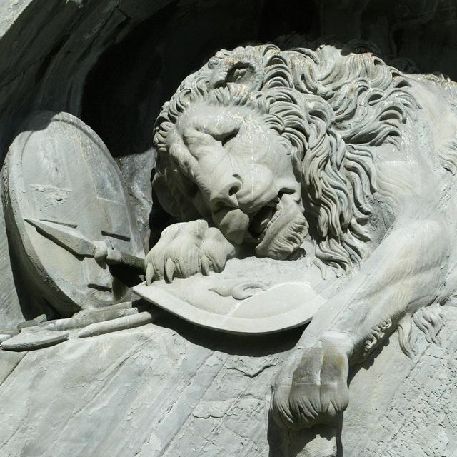 Le 10 août 2021 marque le 200e anniversaire de l’inauguration du Lion de Lucerne, l’un des monuments les plus célèbres de Suisse. [Keystone - Urs Flueeler]