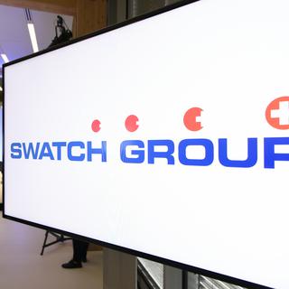 Une conférence de presse de Swatch Group en 2017. [Keystone - Anthony Anex]