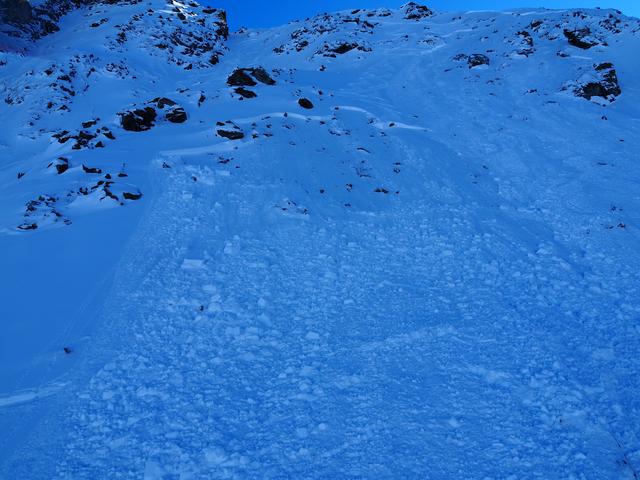 Une avalanche a eu lieu dans la région du col des Gentianes à Siviez. [Police cantonale valaisanne]