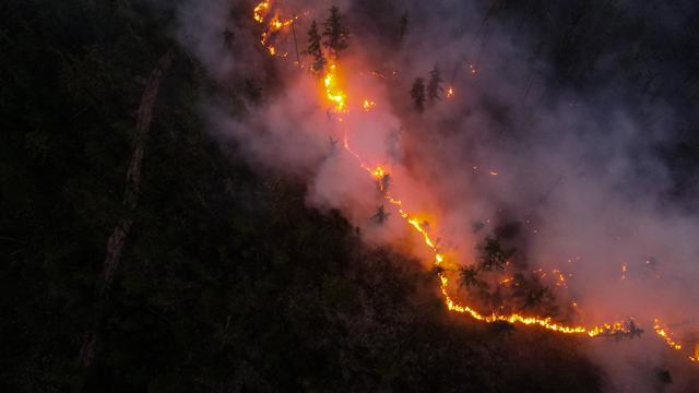 En Russie, depuis le début de l'année, dix millions d'hectares de forêt sont partis en fumée, soit une superficie légèrement inférieure à celle de l'Islande. La Yakoutie, au nord-est de la Sibérie qui est particulièrement touchée. [SPUTNIK VIA AFP - NINA SLEPTSOVA]
