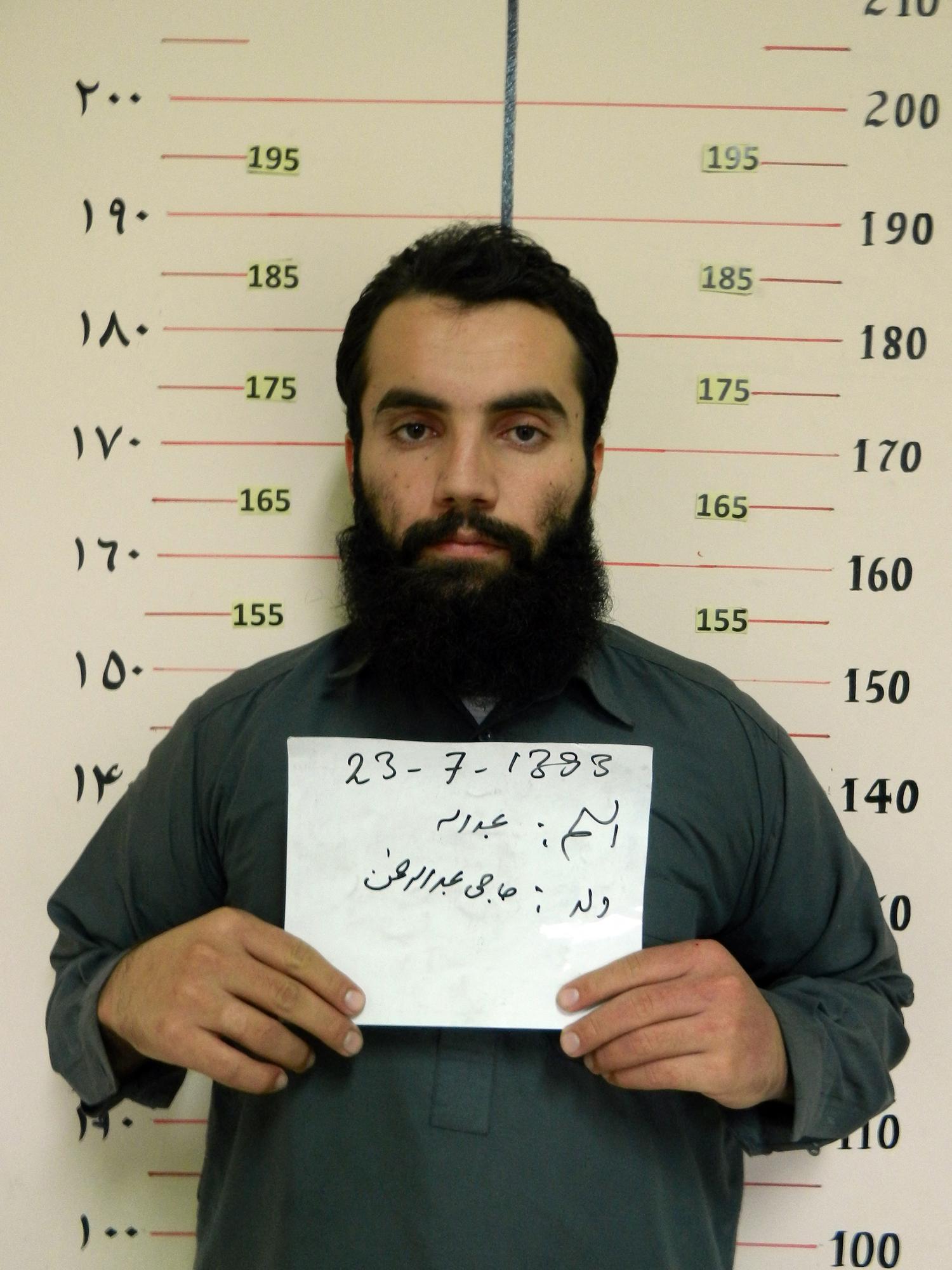 Anas Haqqani, alors chef du réseau d'Al-Qaïda, lié à celui d'Haqqani. Kaboul, le 15 octobre 2014. [AFP - Afghanistan's National Directorate of Security (NDS)]