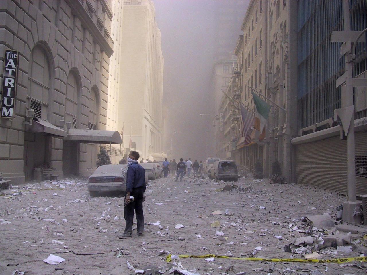 Une scène de guerre à New York. [Keystone - AP Photo/Bernadette Tuazon]