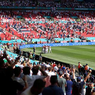 Le match Angleterre - Croatie au stade de Wembley lors de l'Euro 2020, le 13 juin 2021. [Reuters - Catherine Ivill]