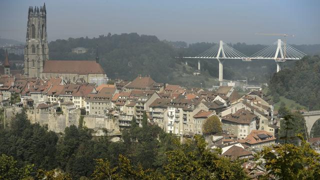 Une vue de la ville de Fribourg. [Keystone - Laurent Gillieron]