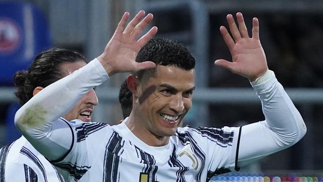 Cristiano Ronaldo a inscrit un triplé face à Cagliari dimanche. [Keystone - Alessandro Tocco]