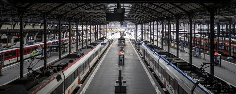 Vue de la gare de Lucerne. [Keystone - Alexandra Wey]