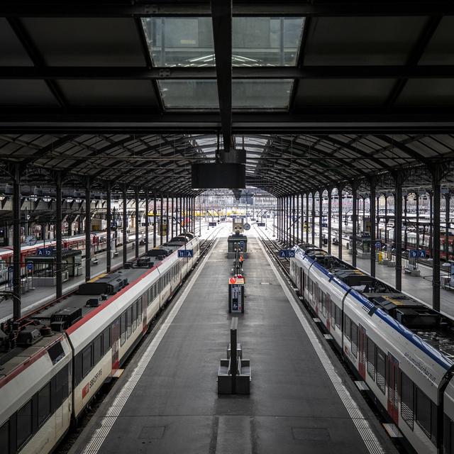 Vue de la gare de Lucerne. [Keystone - Alexandra Wey]