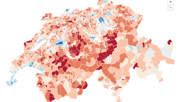 Les résultats commune par commune. [RTS]