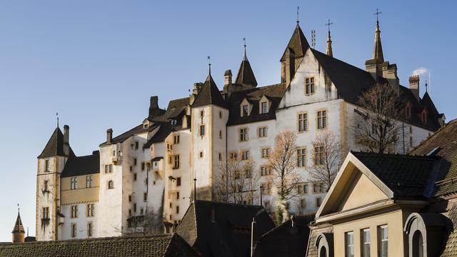 Le château de Neuchâtel où siège le gouvernement cantonal. [KEYSTONE - Jean-Christophe Bott]