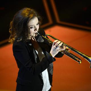 La trompettiste Lucienne Renaudin Vary, ici le 24 février 2016 pendant la cérémonie des Victoires de la musique classique à Toulouse. [AFP - REMY GABALDA]