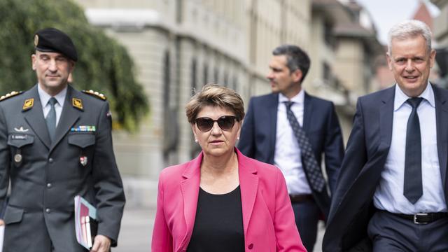 La conseillère fédérale en charge de la Défense Viola Amherd. [KEYSTONE - ALESSANDRO DELLA VALLE]