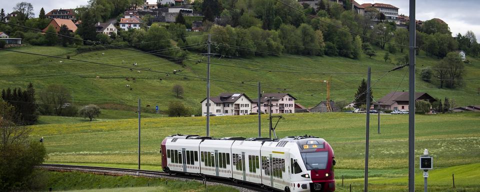 A Bulle, les Transports Publics Fribourgeois ont présenté ce matin leur projet articulé autour du nouvelle gare du chef-lieu gruérien. [KEYSTONE - Jean-Christophe Bott]