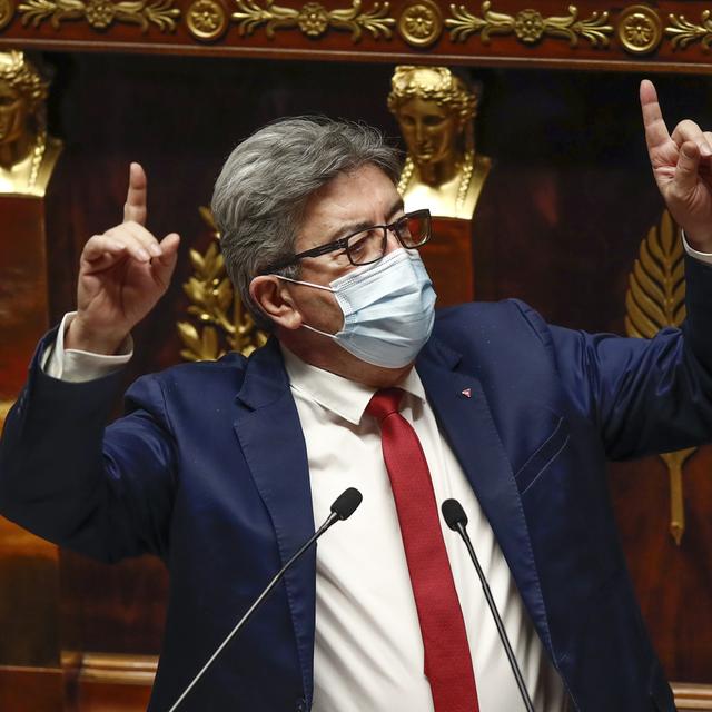 Jean-Luc Mélenchon en avril 2021. [AP Photo/Keystone - Michel Euler]