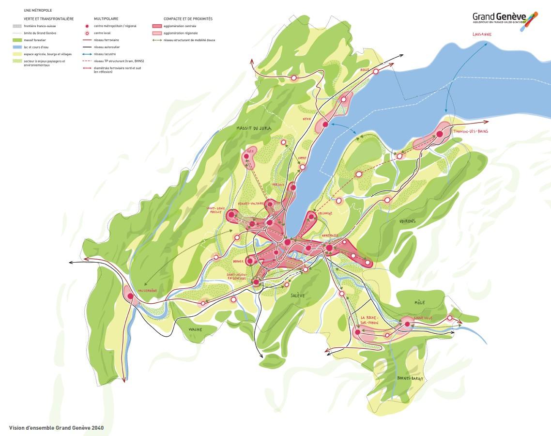 Vision d'ensemble Grand Genève 2040. [GRAND GENÈVE]