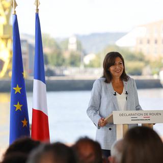 La maire de Paris Anne Hidalgo officialise sa candidature présidentielle pour 2022. [AFP - Thomas Samson]