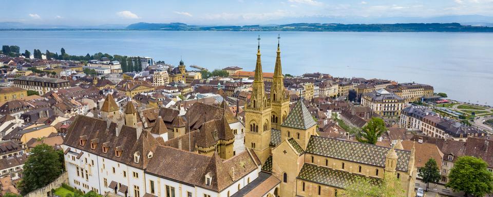 La collégiale protestante Notre-Dame de Neuchâtel. [Keystone - Valentin Flauraud]