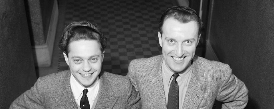 Roger Nordman et Jack Rollan en 1946. [RTS - ASL]