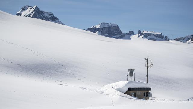 La station météo de Glattalp, aux confins du canton de Schwyz. [Keystone - Urs Flueeler]