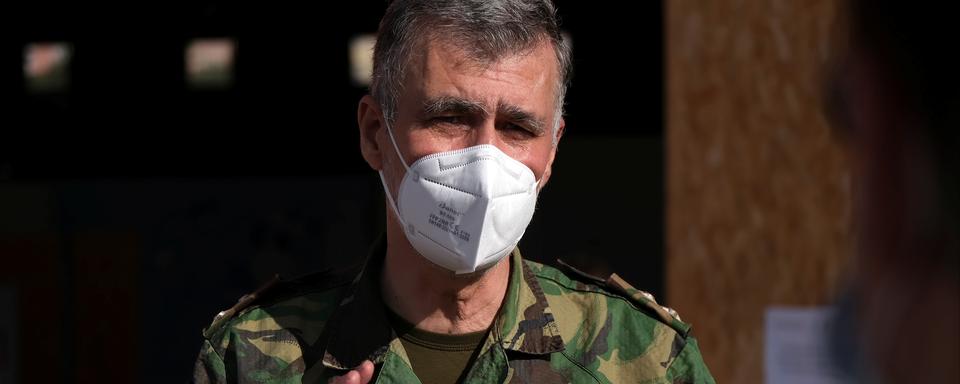 Le vice-amiral Henrique Gouveia e Melo, chef d'orchestre de la campagne de vaccination au Portugal. [Reuters - Pedro Nunes]