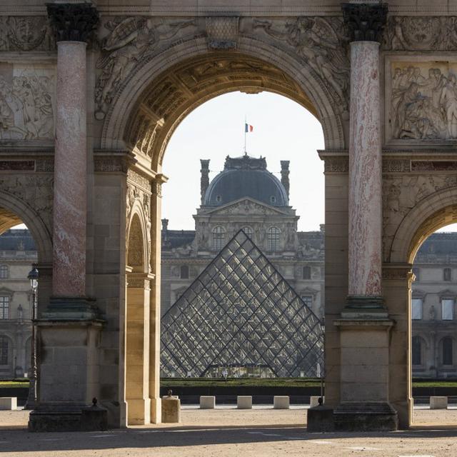 La pyramide du Louvre (2020). [AFP - Emma Buoncristiani / Hans Lucas]