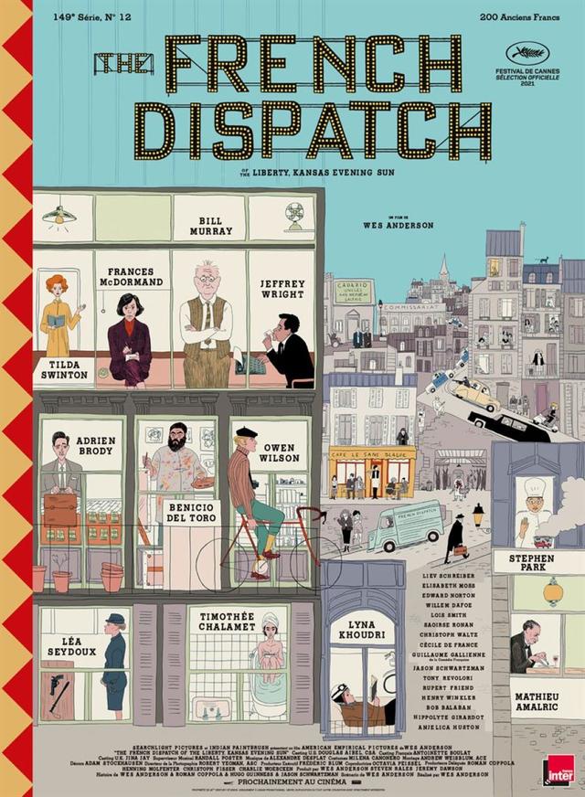 L'affiche de "The French Dispatch", de Wes Anderson.