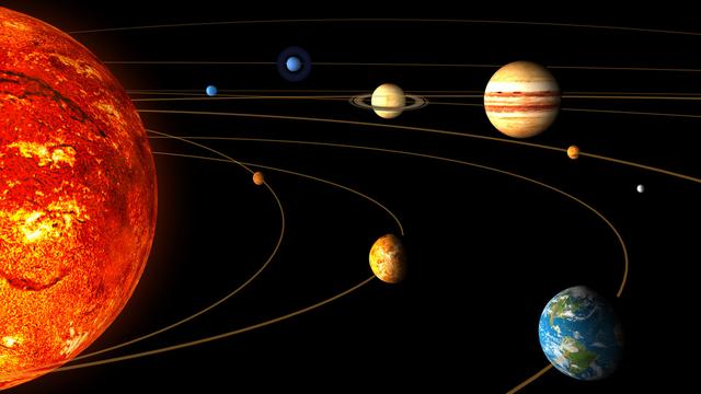 Illustration du système solaire réalisée par l'Agence spatiale européenne. [Keystone - AP Photo/ESA/HO]