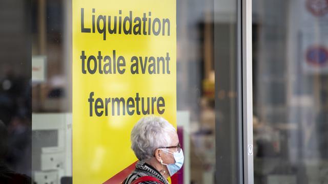 Recul généralisé des faillites d'entreprises en 2020, malgré la crise sanitaire du Covid-19. [KEYSTONE - LAURENT GILLIERON]