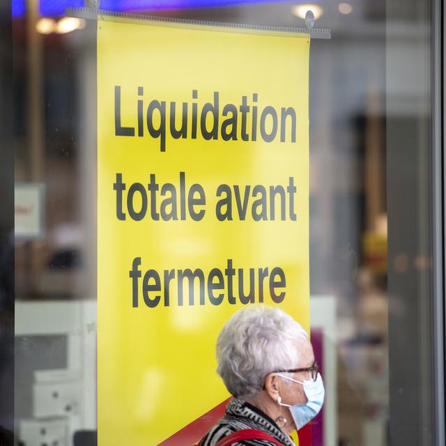 Recul généralisé des faillites d'entreprises en 2020, malgré la crise sanitaire du Covid-19. [KEYSTONE - LAURENT GILLIERON]