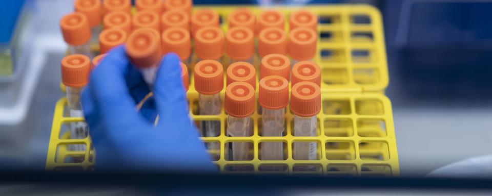 Les centres de dépistages sont débordés pour les tests PCR. [KEYSTONE - Gaetan Bally]