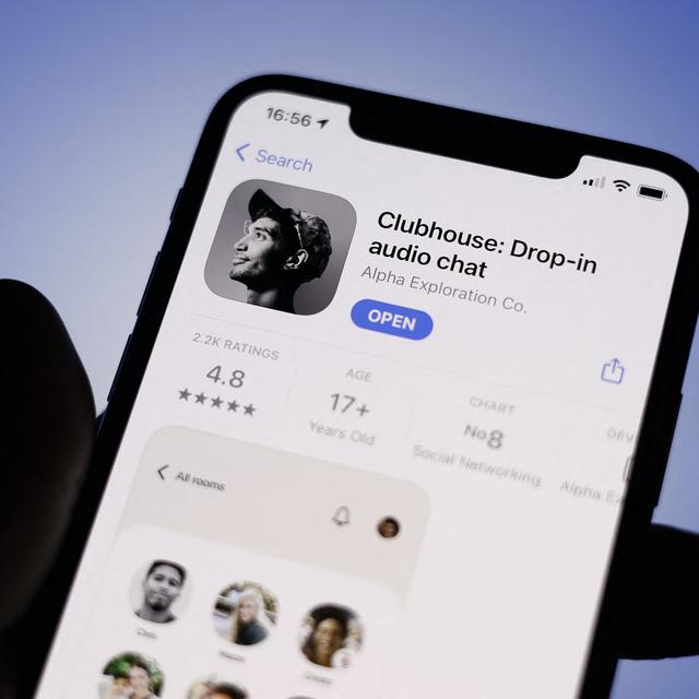 Clubhouse, le nouveau réseau social 100% audio. [NurPhoto via AFP - Jaap Arriens]