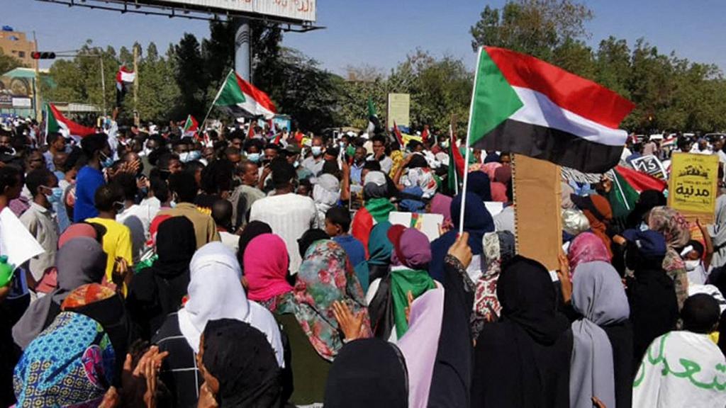Les manifestations anti-putsch ne faiblissent pas à Khartoum. [AFP]