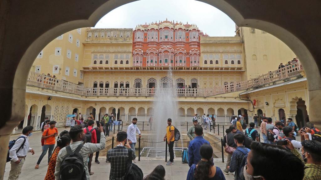 Jaipur, en Inde, lors de la journée mondiale du tourisme, le 27 septembre 2021. [AFP - Vishal Bhatnagar / NurPhoto]