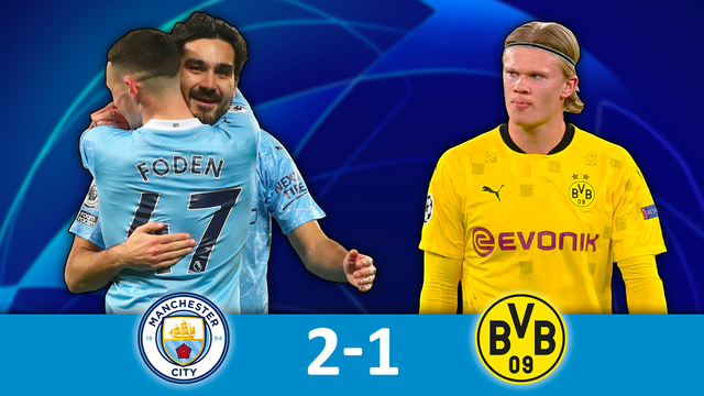 1-4 aller, Man.City - B.Dortmund (2-1): City s'impose sur le fil contre le Borussia