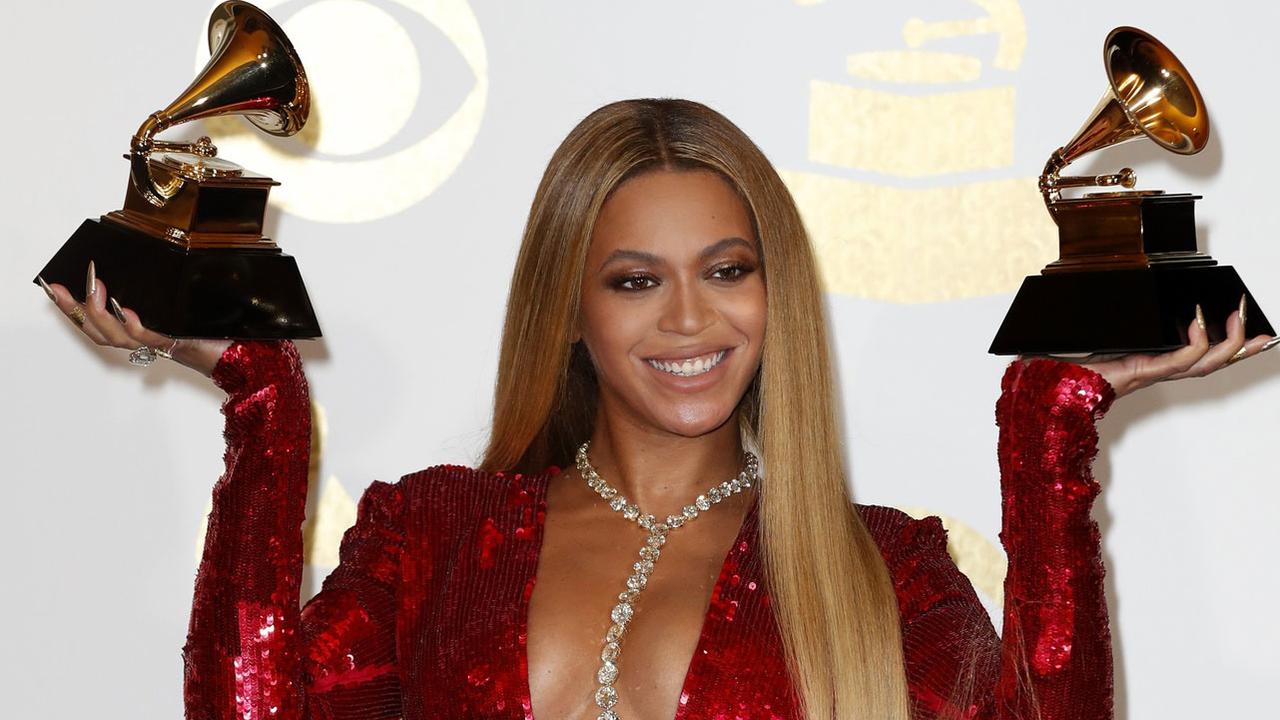La chanteuse Beyoncé lors des Grammy Awards en 2017. [EPA/Keystone - Mike Nelson]