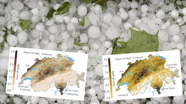 De nouvelles cartes pour mieux informer la population du risque de grêle. [Keystone - Martial Trezzini]