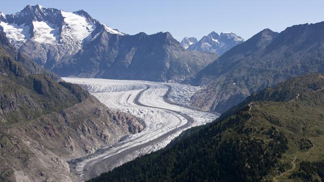 Le glacier d'Aletsch, pris en photo le 4 juillet 2011. [Keysone - Alessandro Della Bella]