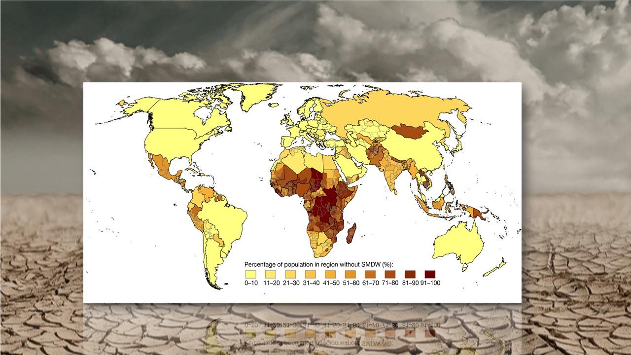 Cartographie des régions du monde marquées par des pénuries d'eau [Nature]
